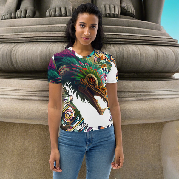 Quetzalcoatl Aztec All Over T-Shirt